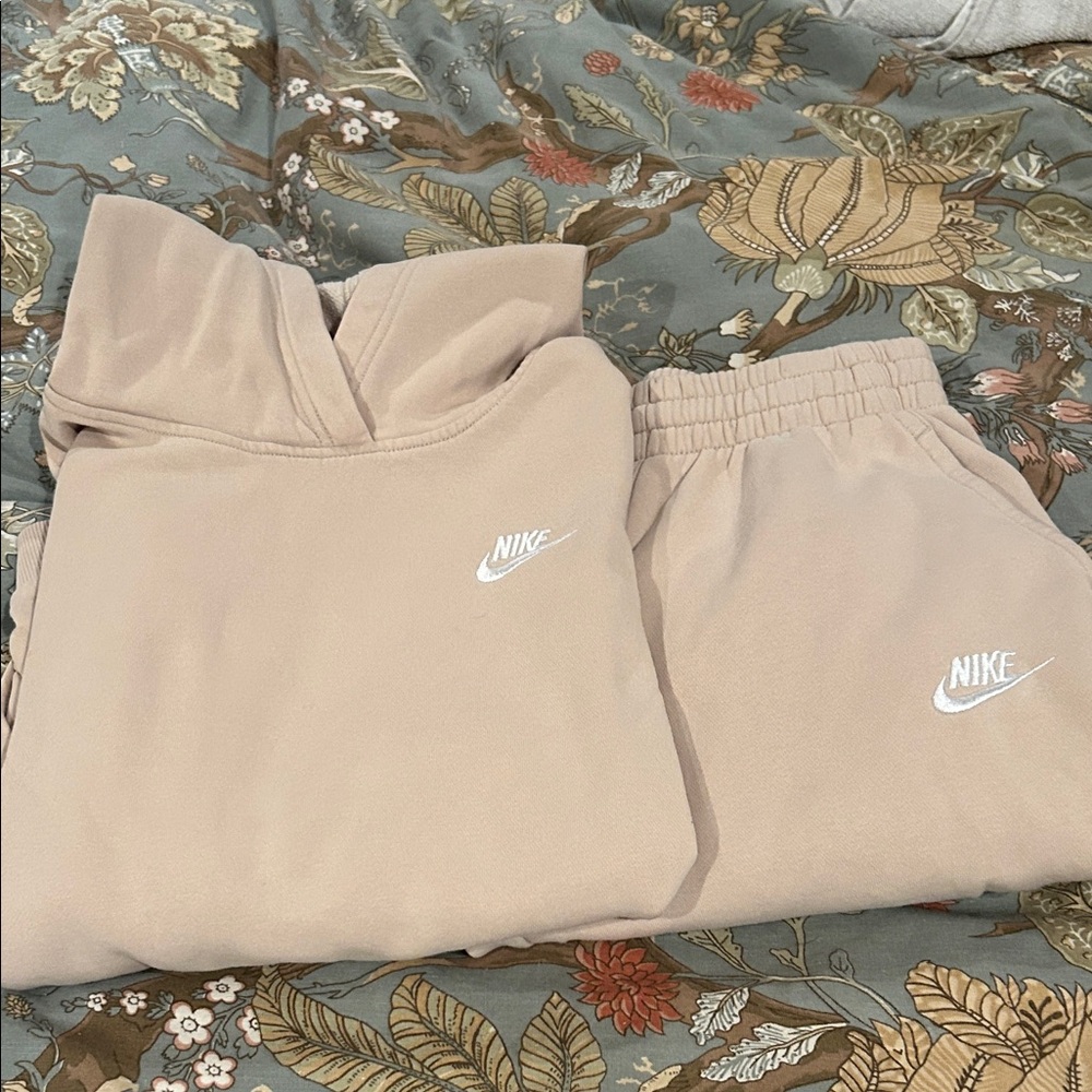 Nike Kids Tan Hoodie and Joggers Set